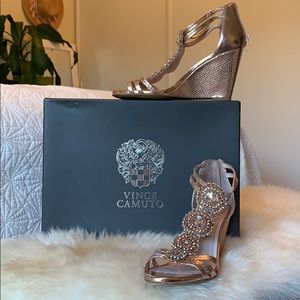 Vince Camuto Rose Gold Wedges